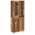 vidaXL Highboard 2 ks Staré drevo 69,5 x 34 x 180 cm Kompozitné drevo