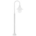 vidaXL Záhradná stĺpová lampa E27 120 cm hliníková biela