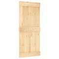 vidaXL Posuvné dvere NARVIK Prírodná a čierna 90 x 210 cm (213,5 cm)