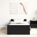 vidaXL Posteľný rám bez matraca čierny dub 100x200 cm kompozitné drevo