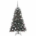 vidaXL Umelý vianočný stromček Zelená 150 cm PVC, plast a oceľ