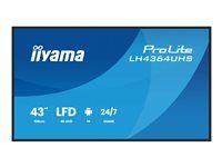 43" Trieda uhlopriečky (42.5" zobraziteľný) displej LCD s LED podsvietením - digital signage - s vstavaným prehrávačom médií SoC - 4K UHD (2160p) 3840 x 2160 - čierny rám s matným povrchom