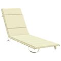 vidaXL Vankúš na ležadlo GEMERT 100% polyester Krémová 200 x 50 x 3 cm