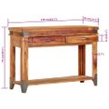 vidaXL Konzolový stolík 110x34x74 cm masívne akáciové drevo