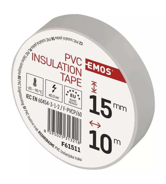 Emos Izolačná páska PVC 15/10 biela