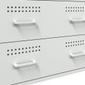 vidaXL Komoda biela 68x39x89 cm oceľ