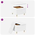 vidaXL Ottoman s Úložným Priestorom Biely 60 x 60 x 45 cm Umelá koža