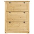 vidaXL Botník Corona 99x32x124,5 cm borovicový masív