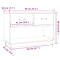 vidaXL TV skrinka biela 90x40x60 cm masívna borovica