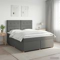 vidaXL Posteľ boxspring s matracom Tmavosivá 140 x 190 cm Látka