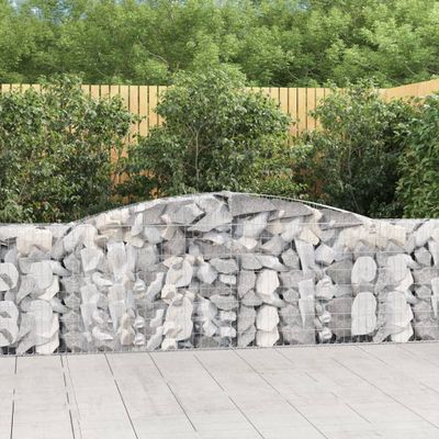 vidaXL Oblúkové gabiónové koše 25 ks 400x30x100/120cm pozinkov. železo