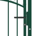 vidaXL Plotová brána EMMEN s hrotmi, oceľ 104x117 cm, zelená