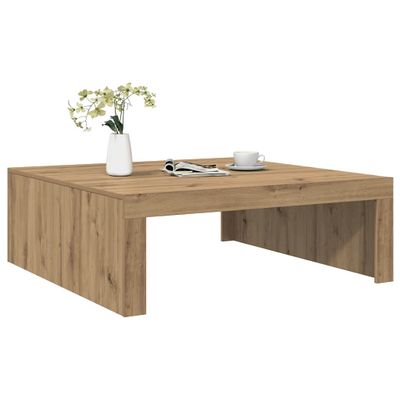 vidaXL Konferenčný stolík dub artisan 100x100x35 cm kompozitné drevo