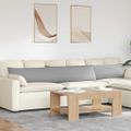 vidaXL Vankúše na pohovku 2 ks látka Oblá šedá 200 x 40 cm