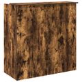 vidaXL Recepčný stôl dymový dub 100x50x103,5 cm kompozitné drevo