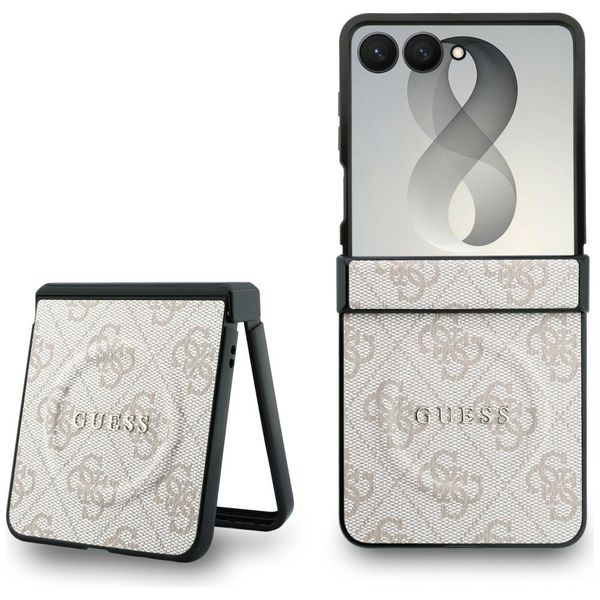 Guess HC Magnetic 4G PU CLASSIC puzdro pre Samsung Galaxy Z Flip 8 ružová