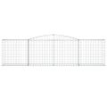 vidaXL Oblúkové gabiónové koše 9ks 400x50x100/120cm pozinkované železo