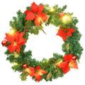 vidaXL Vianočný veniec s LED svetlami zelený 60 cm PVC