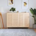 vidaXL Lamelové dvierka na skrinku 4 ks 99,3x39,4 cm, borovicový masív