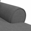 vidaXL Pufa s sukňou 3 ks Tmavo šedá látka 91 x 157 x 91 cm
