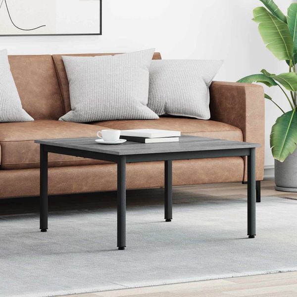 vidaXL Konferenčný stolík Sivý Sonoma 80 x 80 x 45 cm Kompozitné drevo