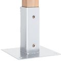 vidaXL Podnože stĺpikov štvorcové 12 ks Strieborná 51x51 mm