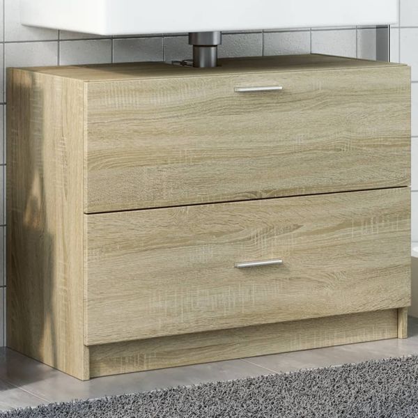 vidaXL Skrinka pod umývadlo dub sonoma 78x37x59 cm kompozitné drevo