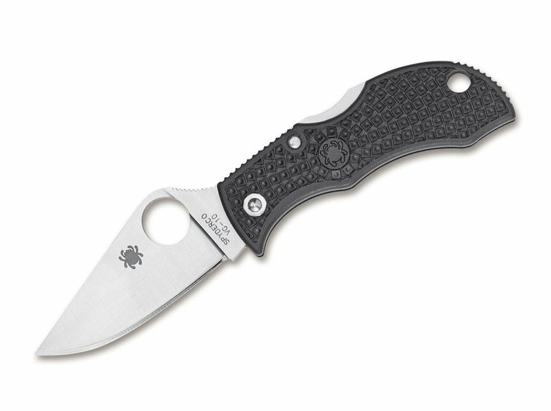 Spyderco MBKP Manbug Clip Point vreckový nôž 5 cm, Satin, čierna, FRN