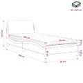 vidaXL Posteľ s matracom Dover čierny 80x200 cm zamat