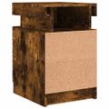 vidaXL Nočné stolíky s LED svetlami 2 ks dymový dub 35x39x55 cm