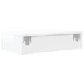vidaXL TV skrinka s LED svetlami lesklá biela 60x35x15,5 cm