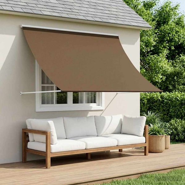 vidaXL Markíza Sivohnedá 250 x 150 cm 180 g / m² polyester s PU povrchom