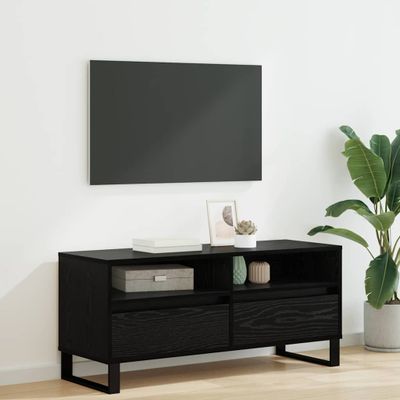 vidaXL TV skrinka so zásuvkou Čierny dub 100 x 34,5 x 44,5 cm