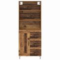vidaXL Highboard 2 ks Staré drevo 69,5 x 34 x 180 cm