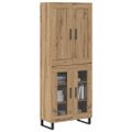 vidaXL Highboard 2 ks Remeselný dub 69,5 x 34 x 180 cm