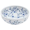 vidaXL Umývadlo na dosku bielo-modré okrúhle Φ41x14 cm keramické