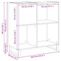 vidaXL Skrinka na gramofónové platne Čierny dub 84,5 x 38 x 89 cm