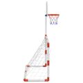 vidaXL Detská futbalová a basketbalová súprava s loptičkami 98x50x70cm