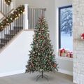 vidaXL Umelý vianočný stromček Zelená 240 cm PVC, plast a oceľ