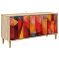 vidaXL TV skrinka HEESCH 102 x 33 x 50 cm Sonoma Kompozitné drevo