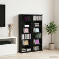 vidaXL CD Skrinka 2 ks Čierny dub 60 x 17 x 92 cm Kompozitné drevo