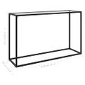 vidaXL Konzolový stolík priehľadný 120x35x75 cm tvrdené sklo