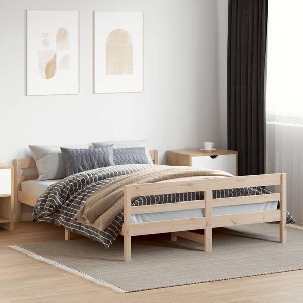 vidaXL Posteľ bez matraca 140x200 cm masívna borovica
