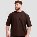 Tričko Oversized Unstoppable Brown - GymBeam, veľkosť M, veľkosť oblečenia M