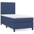 vidaXL Boxspring posteľ s matracom modrá 100x200 cm látka