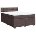 vidaXL Boxspring posteľ s matracom tmavohnedá 160x200 cm látka