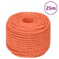 vidaXL Pracovné lano oranžové 24 mm 25 m polypropylén