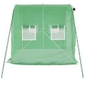 vidaXL Fóliovník s oceľovým rámom zelený 4 m² 2x2x2 m