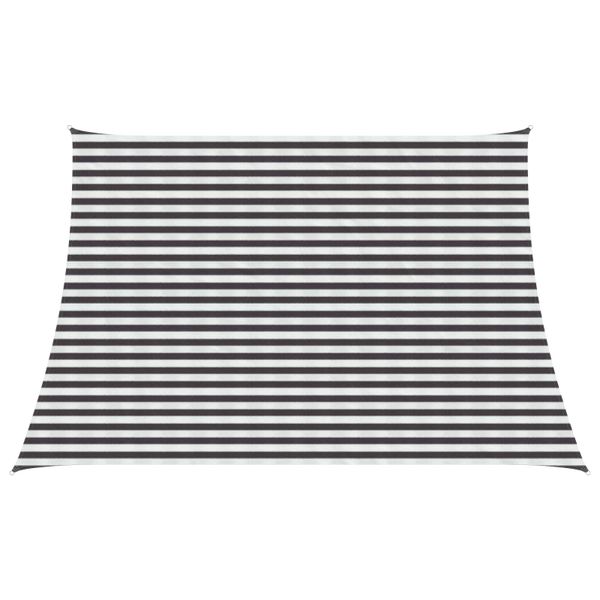 vidaXL Plachta na tienenie Antracitová a biela 3 / 4 x 3 m HDPE