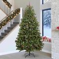 vidaXL Umelý vianočný stromček 300 cm 300 LED Teplá biela PVC a oceľ